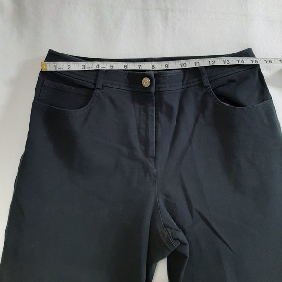 St.John‎ Caviar Black High Rise Straight Leg Pants - Picture 8 of 10